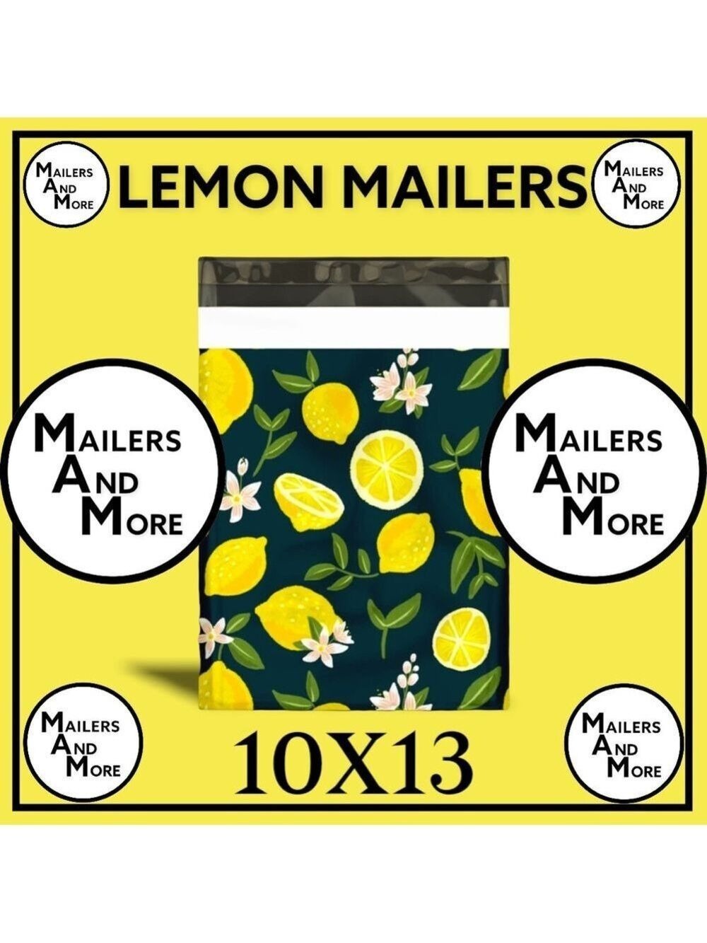 25 10X13 Poly Mailers Lemon and Blossoms Shipping Envelopes Bags PRICE IS FIRM - Picture 11 of 15